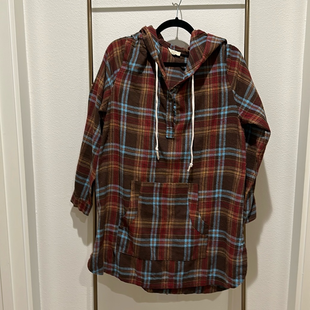 Hooded Flannel Tunic